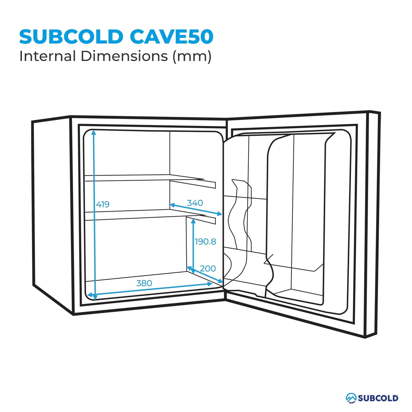 Subcold Cave50 Solid Door Beer Fridge