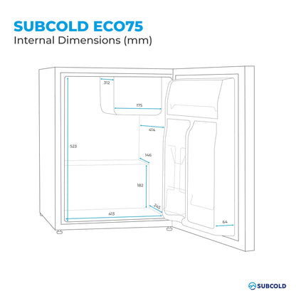 Subcold Eco75 Table Top Fridge - White