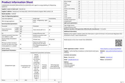 Subcold Euro30 Thermoelectric Cool Box