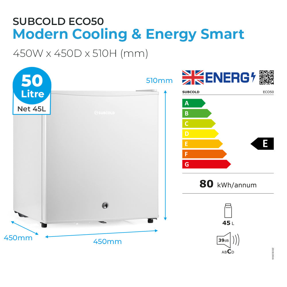 Subcold Eco50 Mini Fridge - White