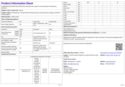 Barcool Vino12 Slim Wine Cooler